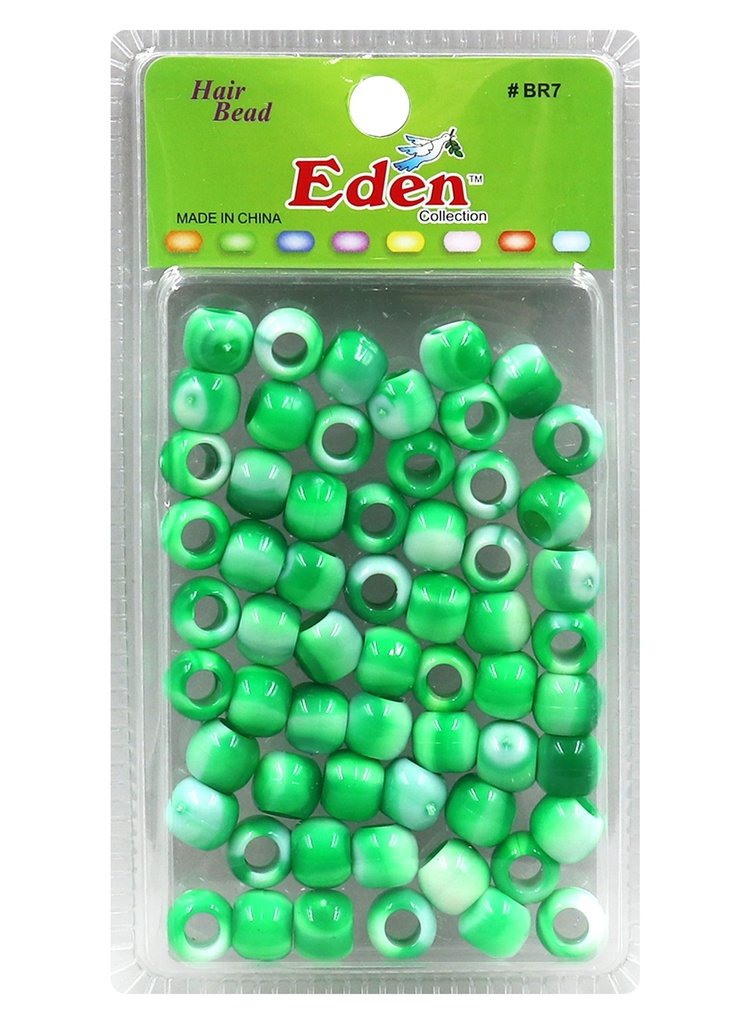 Eden Big Blister Medium Round Bead -Green Mix #BR7 -pk