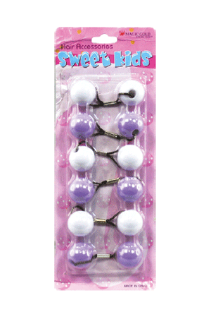 Magic Gold Bubble Round #XL5 L.Purple/White(XL) -pc