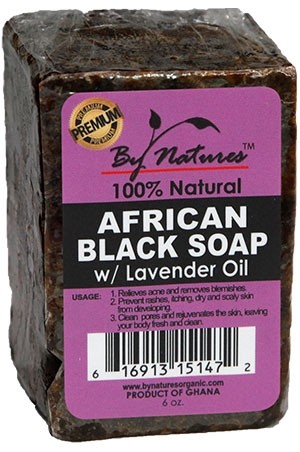 By Natures African Black Soap with Lavender Oil (6.5oz) #31