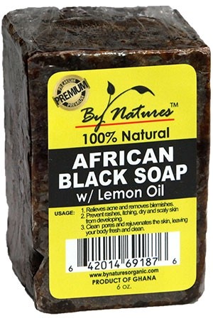 By Natures African Black Soap with Lemon Oil (6.5oz) #34
