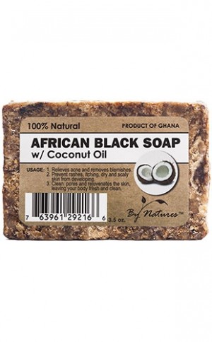 By Natures African Black Soap-Coconut Oil (3.5 oz) #54