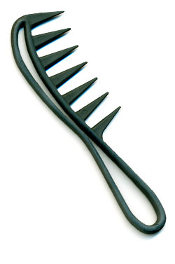 Carbon fiber 7.5" Wide Tooth Handle Comb #ABC-75539