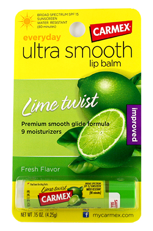 Carmex Stick Ultra Smooth-Lime Twist(0.15oz,12ps/box)-box #6