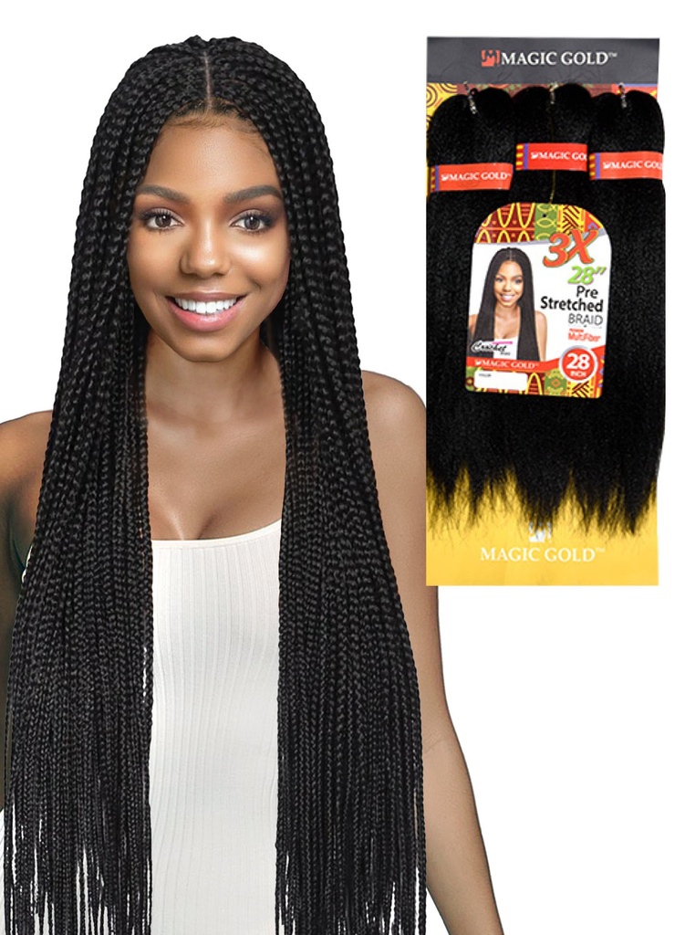 3X Yaki Pre Stretched Braid 28"
