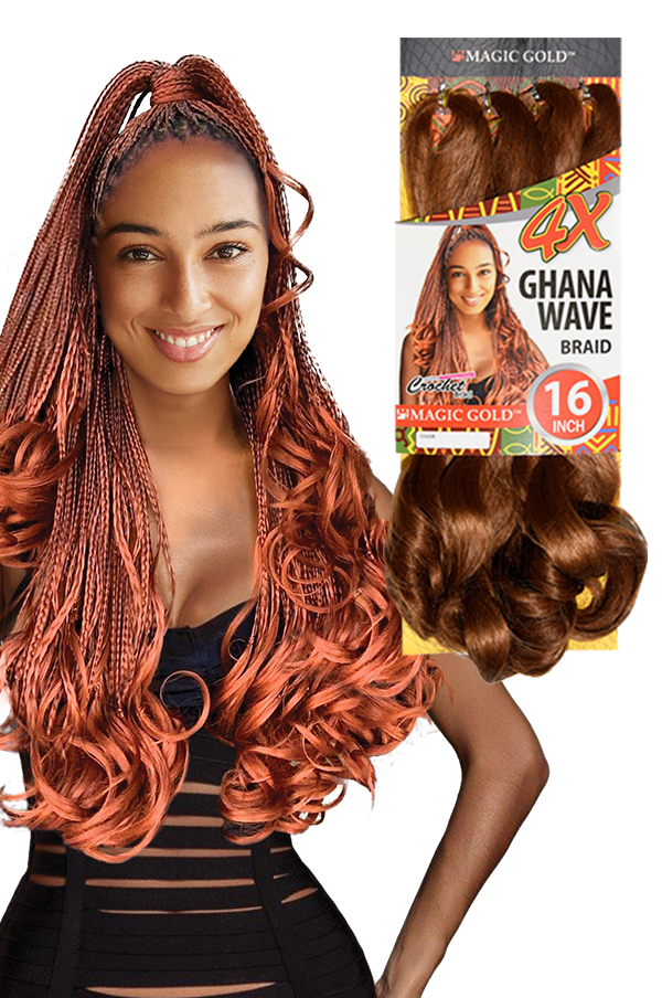 4X Ghana Wave Braid 16"