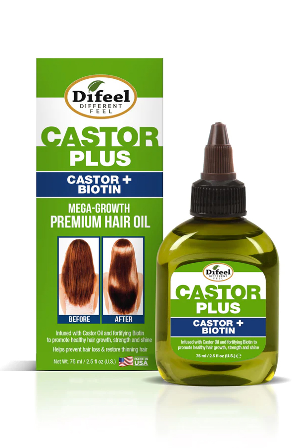 Difeel Castor Plus Biotin Premium Hair Oil (2.5oz) #196