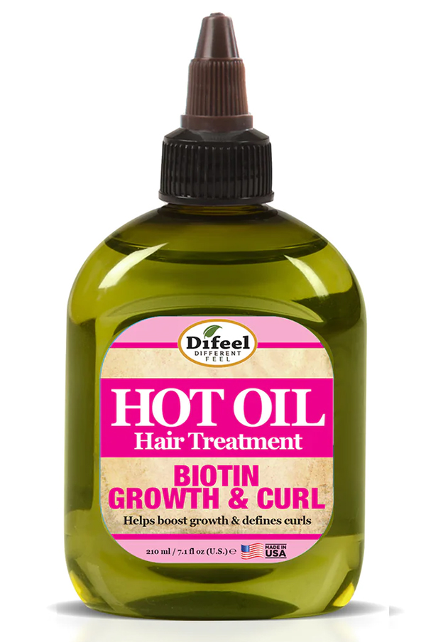 Difeel Hot Oil Hair Treatment - Biotin Growth & Curl(7.1 oz) #184