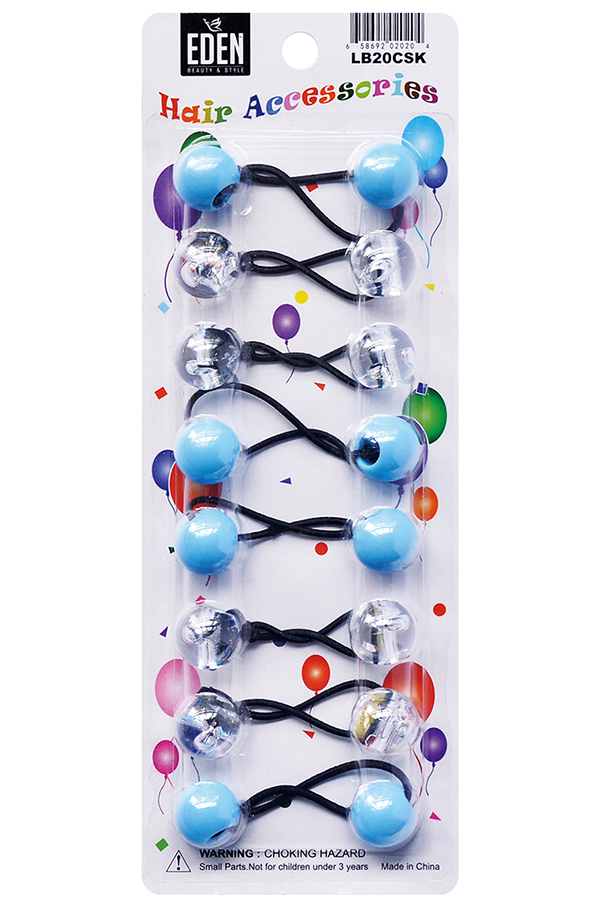 Eden 20mm Hair Ball (Crystal & Sky Blue)  #LB20CSK-pk