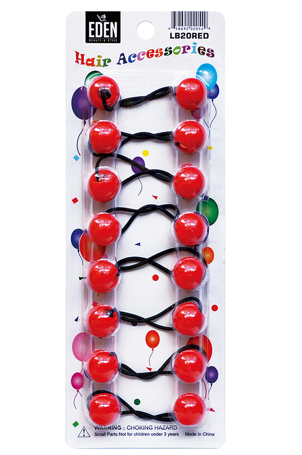 Eden 20mm Hair Ball - Red #LB20RED -pk