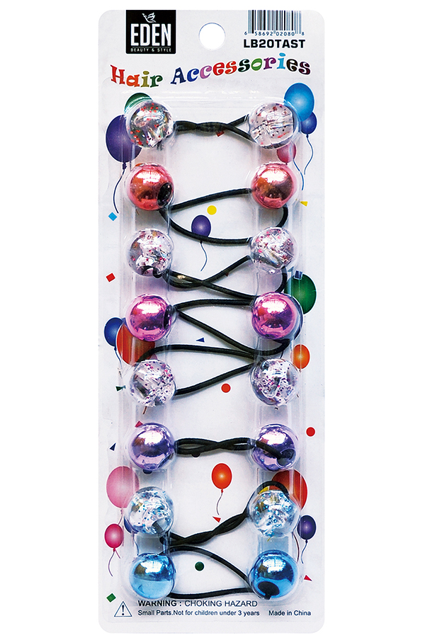 Eden 20mm Hair Ball - Metalic Assorted #LB20TAST-pk