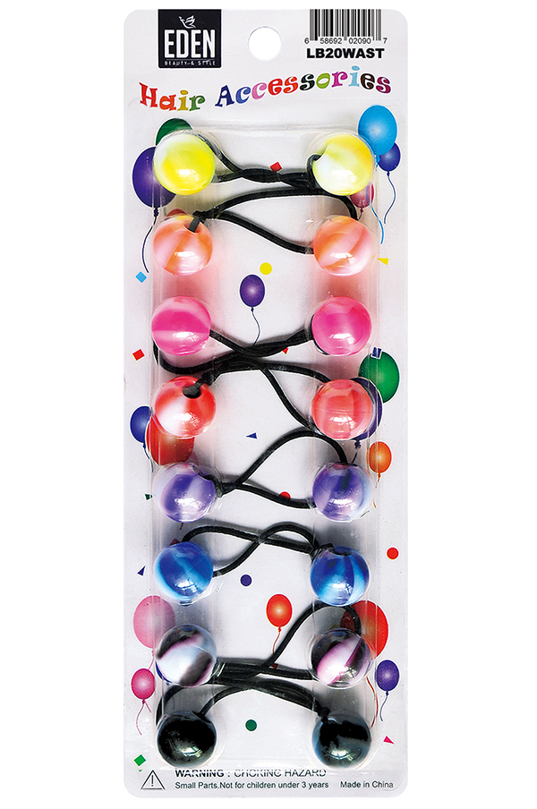 Eden 20mm Hair Ball -Assorted #LB20WAST-pk