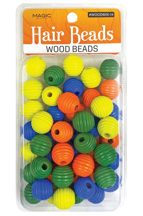 Magic Wood Bead Mix(Blue, Green, Yellow)-14 Round Spiral-pc