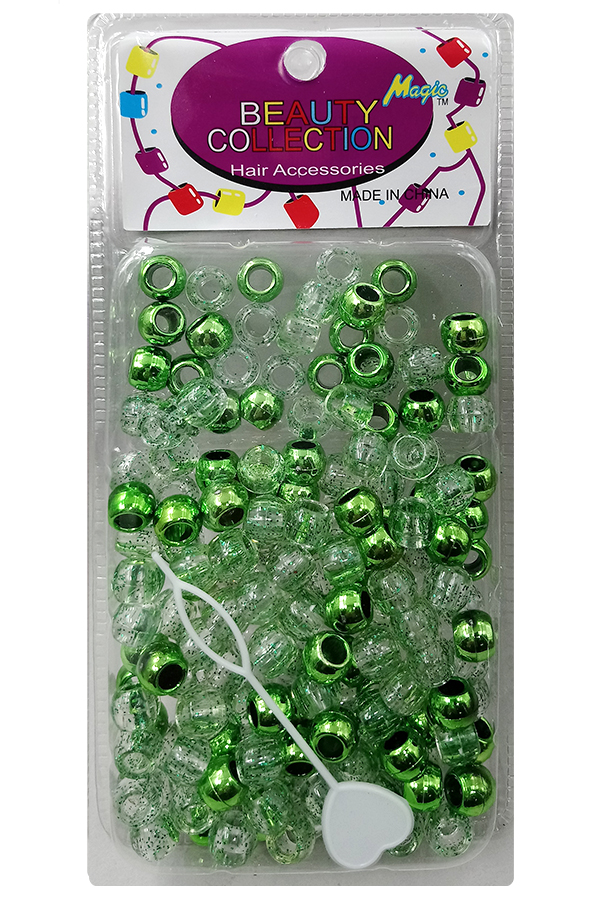 Magic Collection Metallic Bead Large Green #METGRE - pk