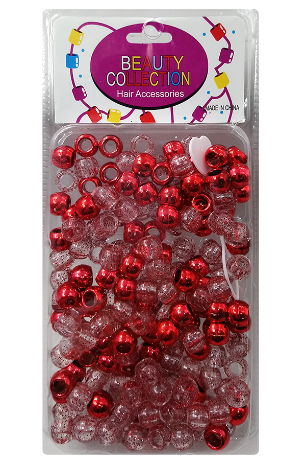 Magic Collection Metallic Bead Large Red #METRED - pk