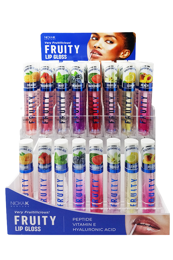 NK Fruity Lip Gloss -8 Flavor(48pc/ds)with Display #94-ds