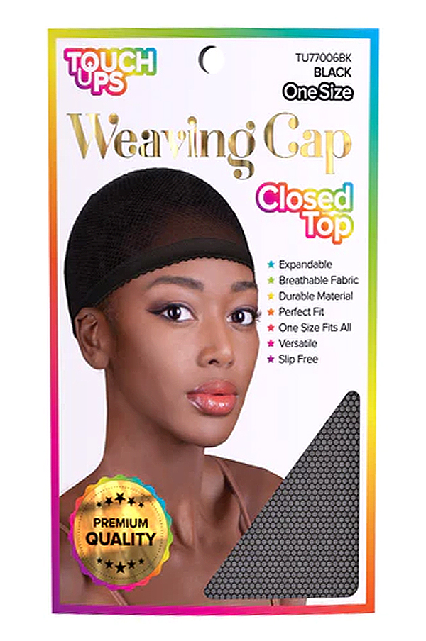 Touch Ups Weaving Cap - Closed Top #TU77006BK (Black) - dz