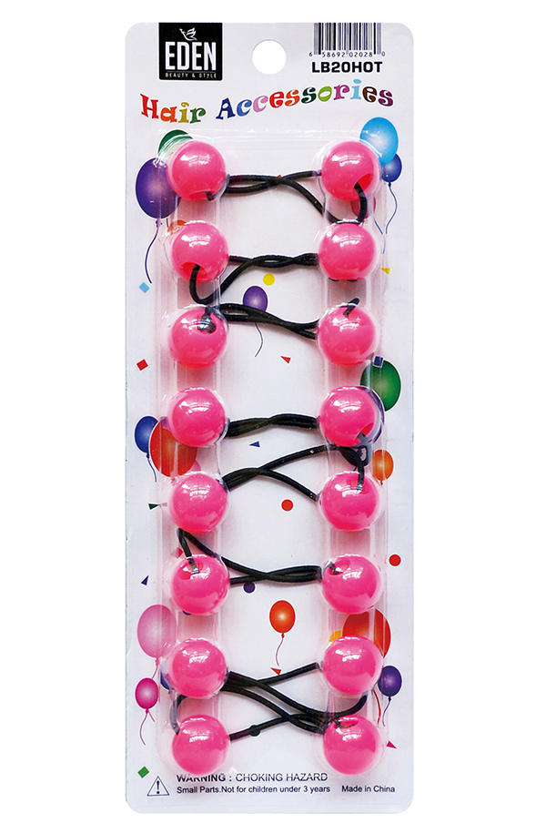Eden 20mm Hair Ball -Pink #LB20HOT -pk