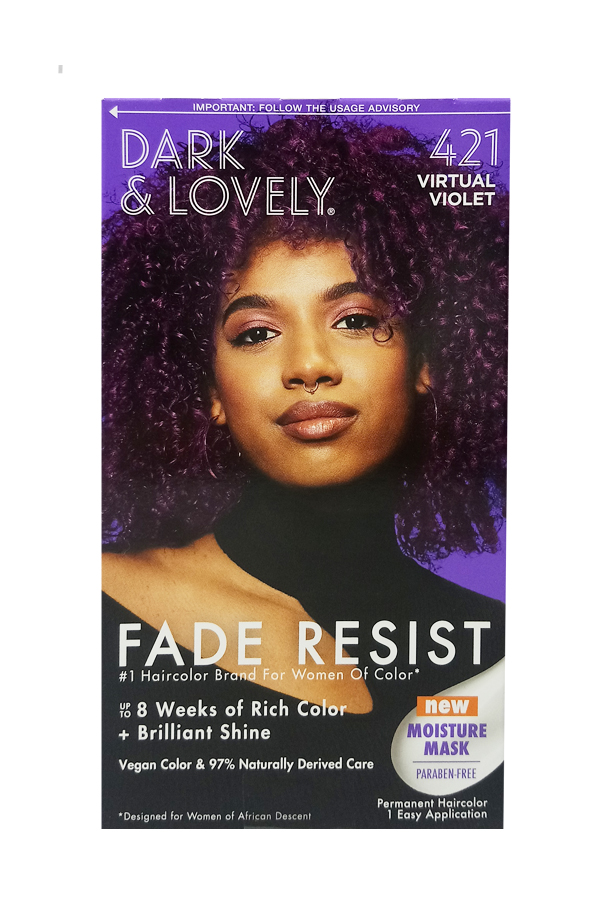 Dark & Lovely Fade Resist Hair Color Kit #421 Virtual Violet