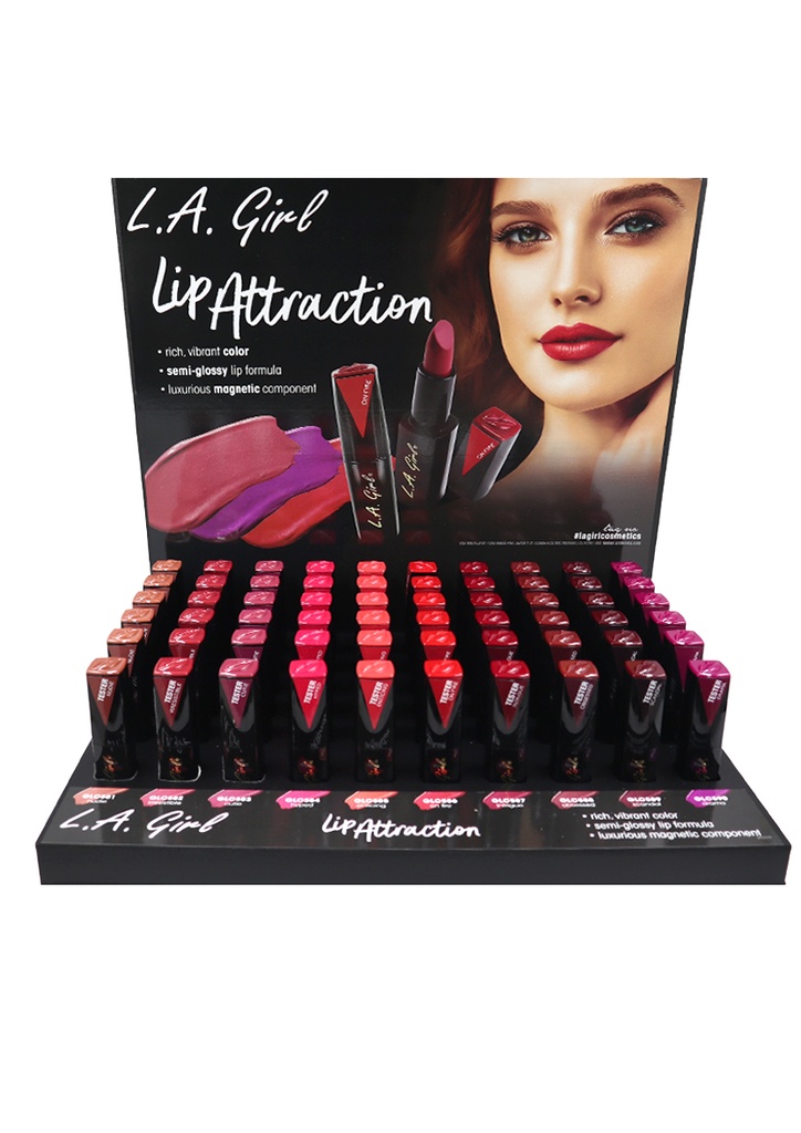 L.A. Girl Attraction Lipstick Counter 50 pc Display (10kd x 5pc) #GPD357