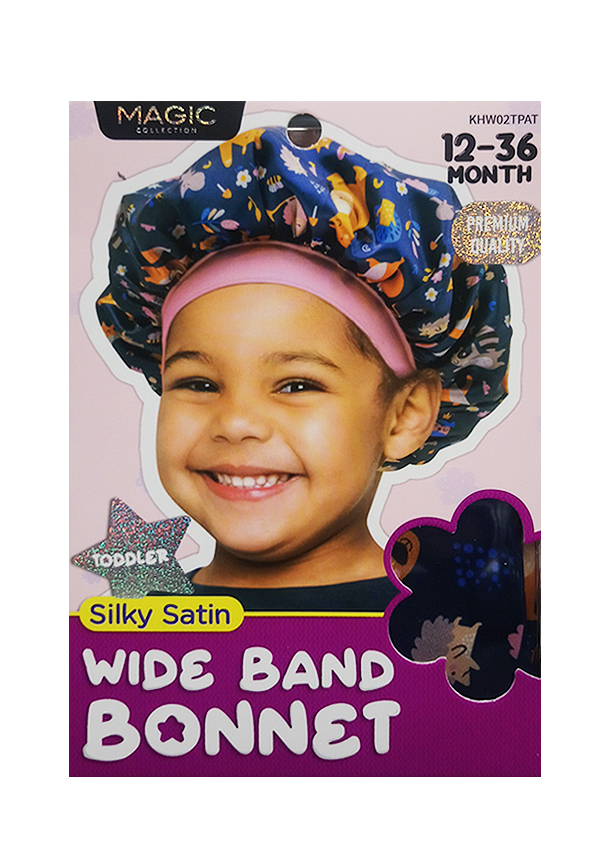 Magic Toddler Silky Satin Wide Bonnet #KHW02TPAT - dz