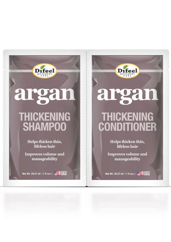 Difeel Argan Thickening Shampoo & Conditioner Pack (2 oz/dz) #229