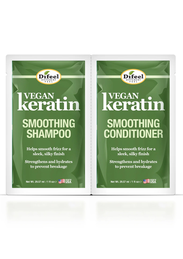 Difeel Vegan Keratin Shampoo & Conditioner Pack (2 oz/dz) #230