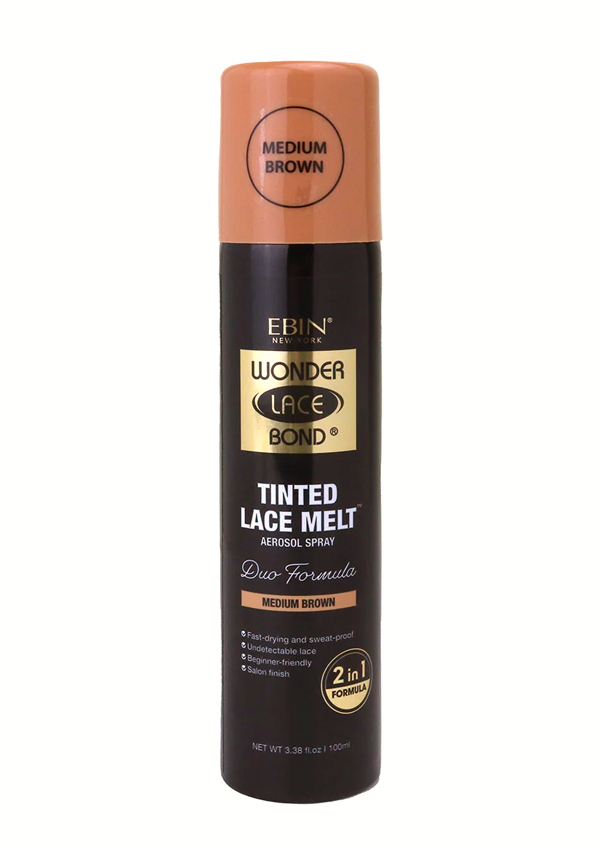 Ebin Wonder Bond Tinted Lace Melt Aerosol Spray - Medium Brown (3.38 oz) #235