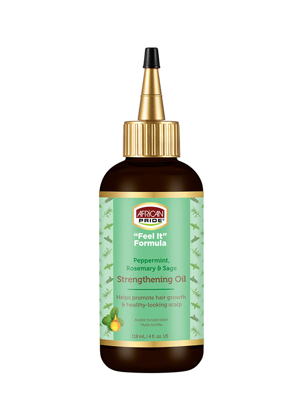 African Pride Strengthening Oil - Peppermint, Rosemry & Sage (4 oz) #103