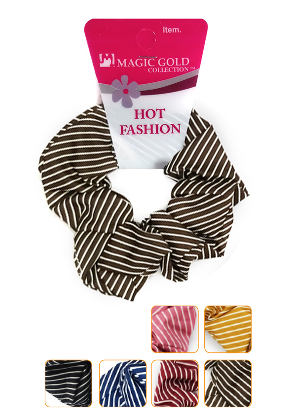 Magic Gold Hot Fashion Ponytailer(Asst Stripe) #07458B -dz