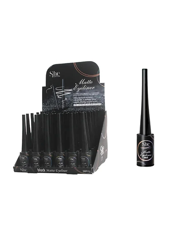 S.he Makeup Matte Eyeliner #EL02M - 36 pcs /Display