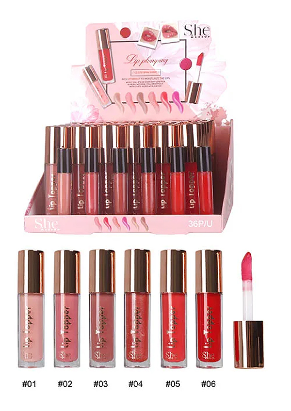 S.he Lip Plumping Glistening Shine #LG12 - 36 pcs/Display