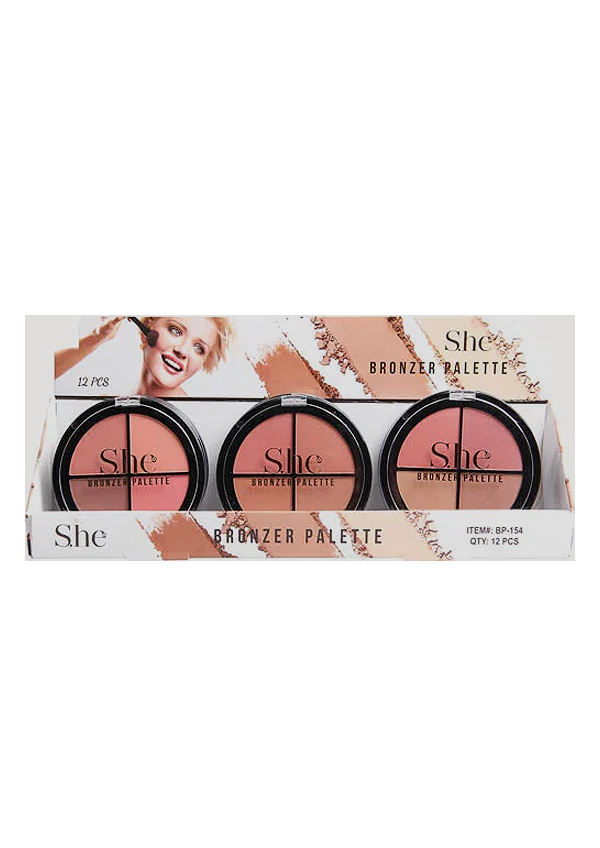 S.he Bronzer Palette #BP154 - 12 pcs/Display