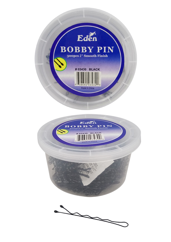 Eden Bobby Pin (300 pc) #03430 Black - Jar