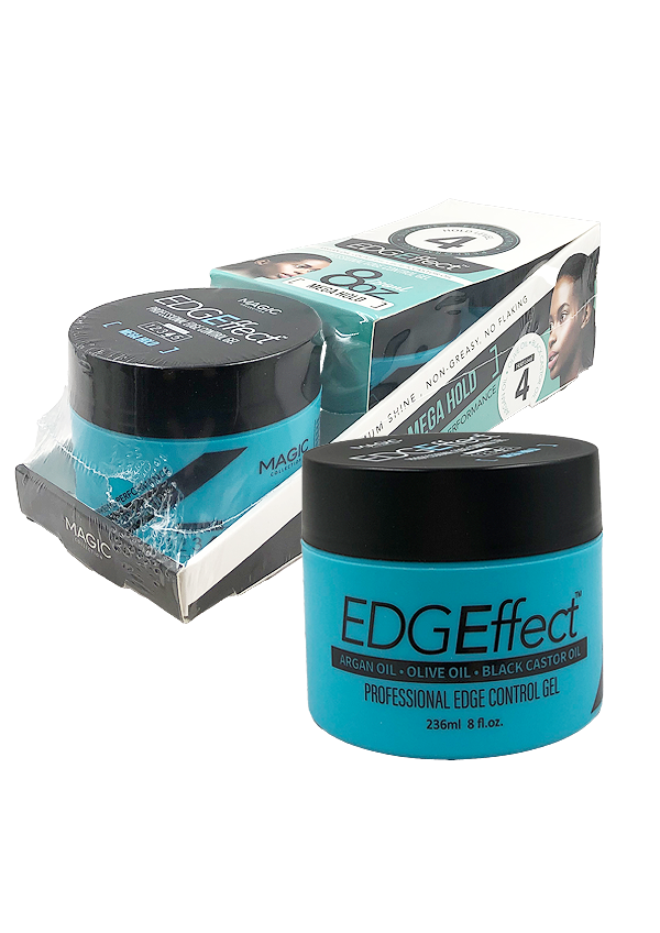 EDGEffect Edge Control Gel_Mega Hold/Argan Oil #EEF0028(8oz) #4 -pc