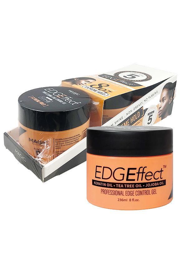 EDGEffect Edge Control Gel_Extreme Hold/Keratin Oil #EEF0048(8oz) #6 -pc