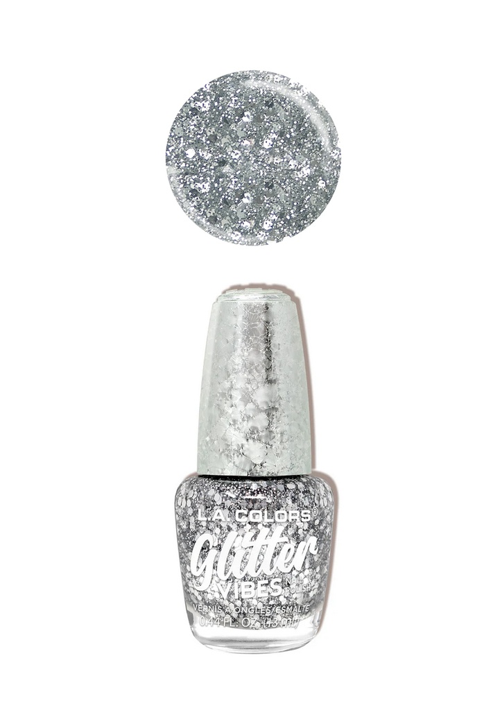 L.A. Colors Glitter Vibes Nail Polish #CNL354 Highkey