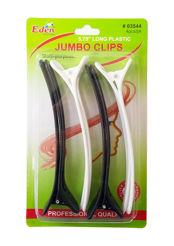 Eden Jumbo Clips_5.75" Long Plastic #03544 (4pcs/pk) -dz