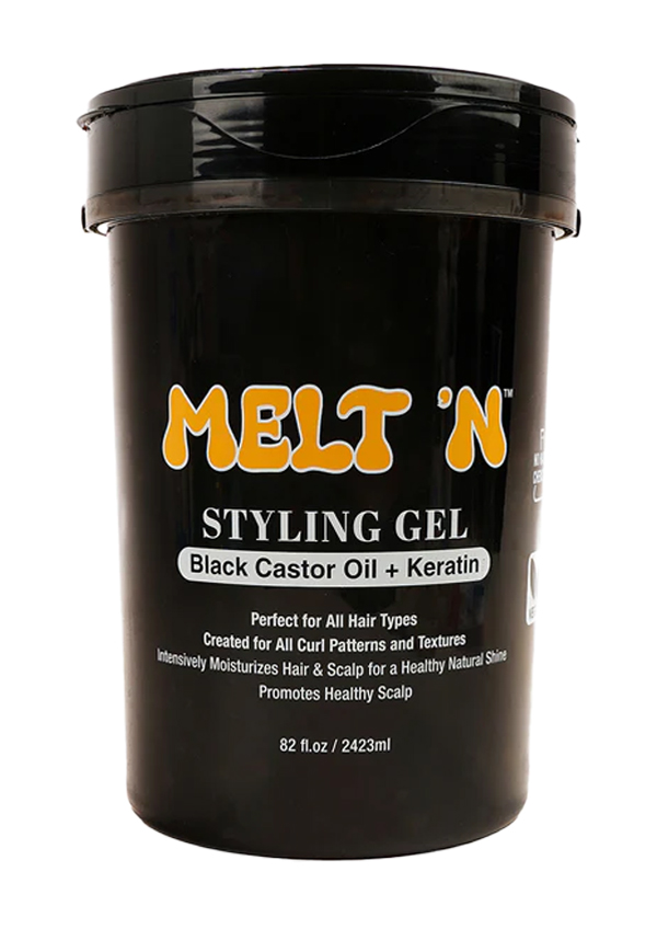 EBIN MELT’N Styling Gel -Black Black Caster Oil+Keratin (82 oz/2423 ml) #258