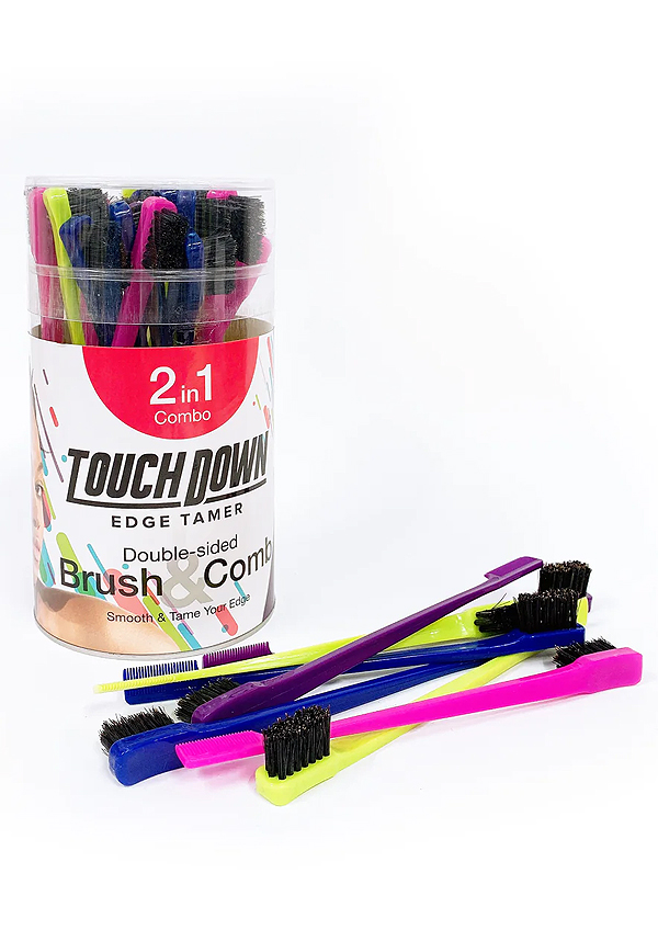Touch Down 2N1 Edge Brush Comb Set (24 pc/Jar) -pk