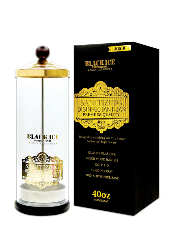 Black Ice Disinfectant Acrylic Jar (40 oz) #BIC023A40 -pc