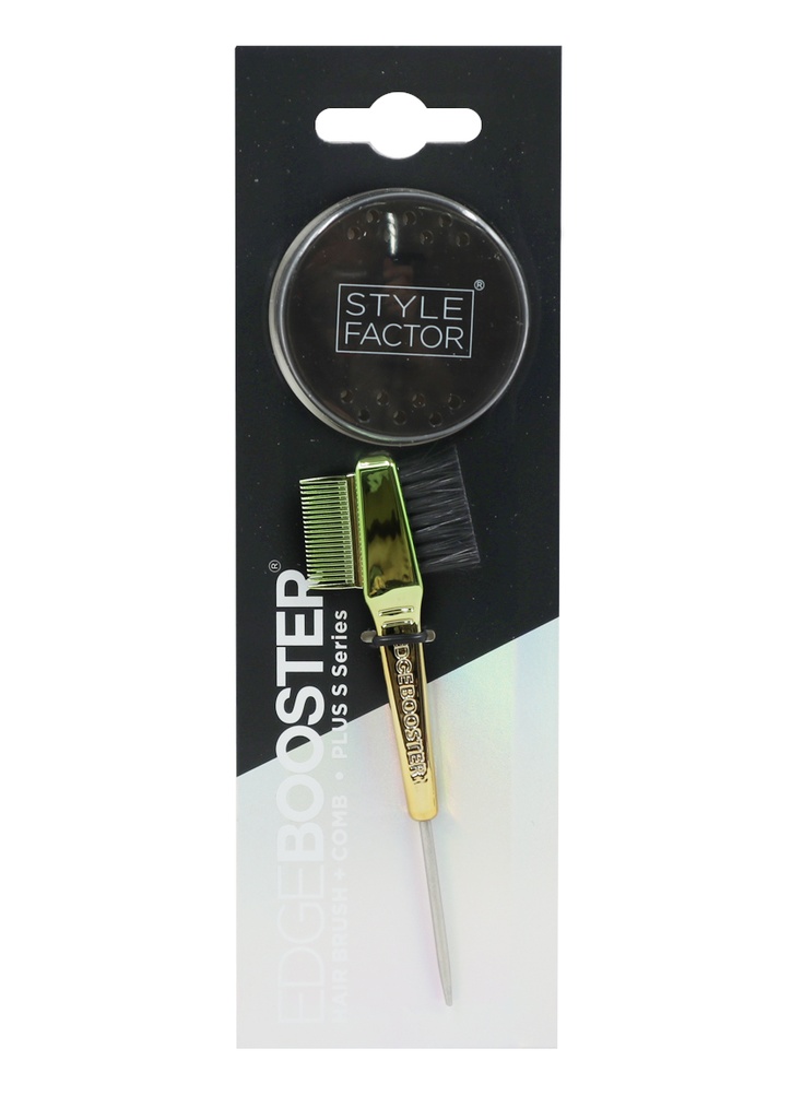 Style Factor Edge Booster Hair Brush+Comb (Green/Gold) - pc