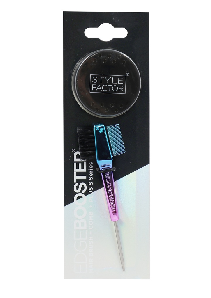 Style Factor Edge Booster Hair Brush+Comb (Blue/Purple) -pc
