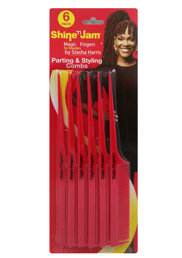 Ampro Shine'n Jam Parting & Styling Combs (6 pc) -pc