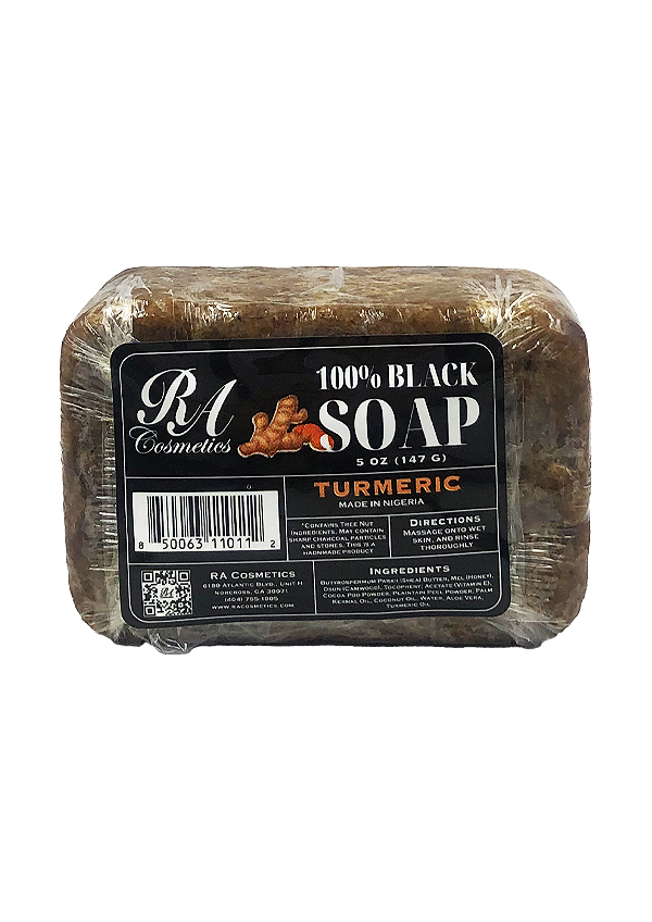 RA Cosmetics 100% Black Soap w/ Turmeric (5 oz) #2