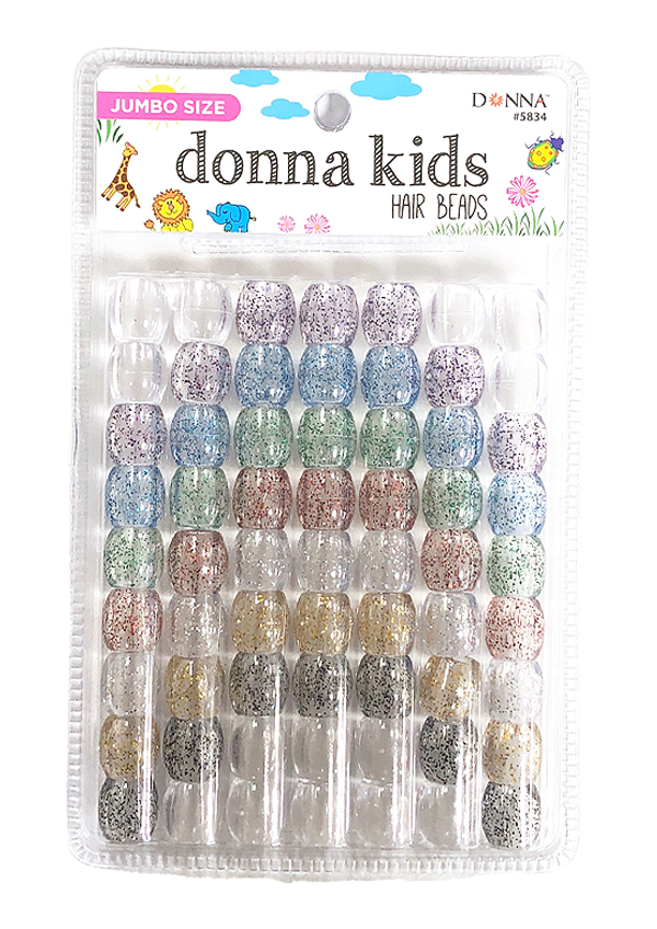 Donna Kids Jumbo LG PK Bead #5834 Asst Glitter - pc