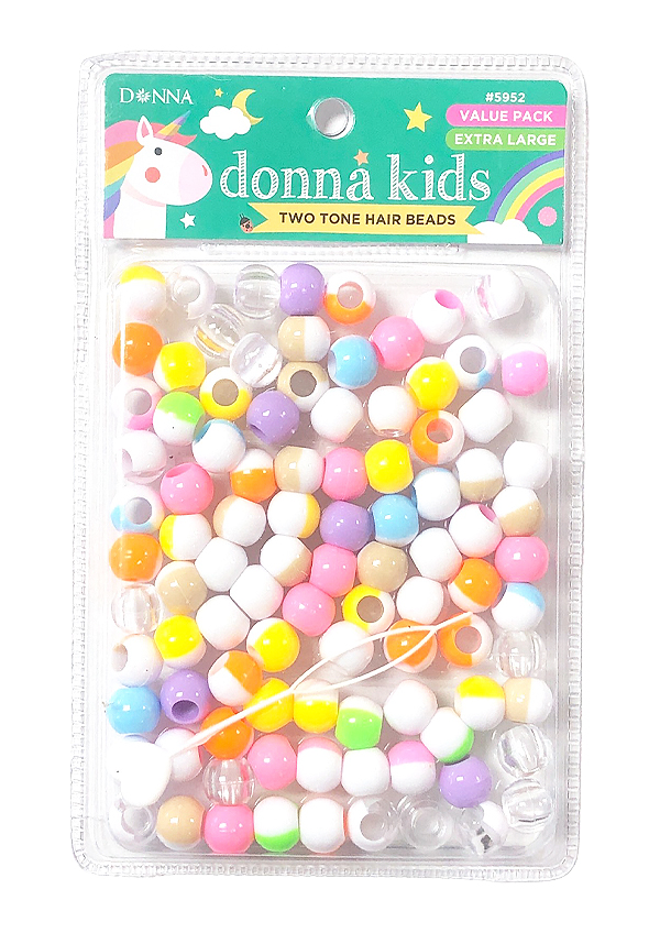 Donna Kids Two Tone Bead Value Pack #5952 Asst Pastel - pc