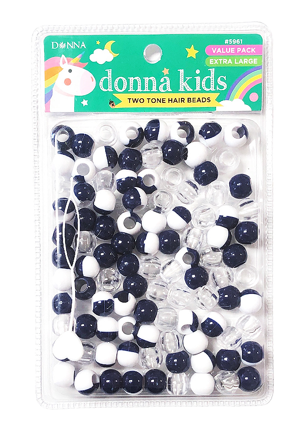 Donna Kids Two Tone Bead Value Pack #5961 Navy Asst - pc