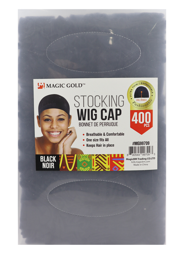 Magic Gold Stocking Wig Cap #MG99709 Black (400 pc/pk) -pc