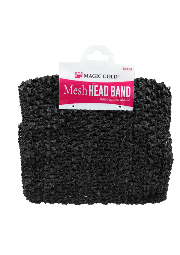 Magic Gold Mesh Head Band #Black - dz