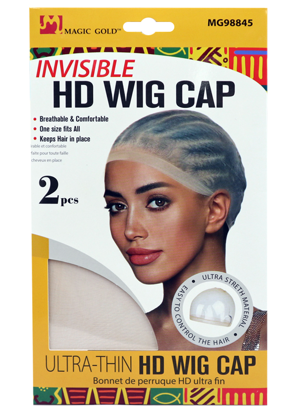 Magic Gold Invisible HD Wig Cap #MG98845 Beige (2 pc/pk) -dz